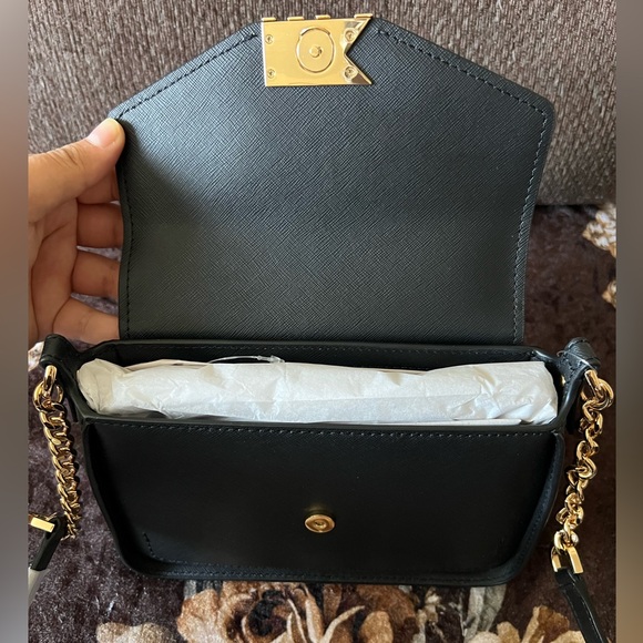 MICHAEL KORS Sylvia Small Flap Closure Gold-Tone Hardware Crossbody Bag NWT - Picture 7 of 15